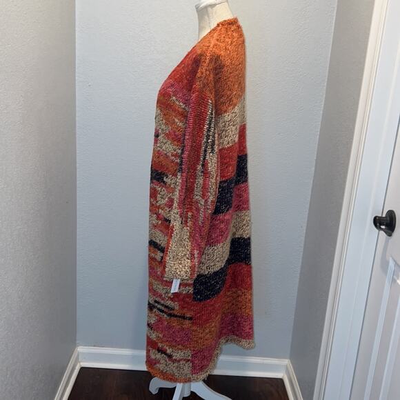 Free People On My Mind Long Line Open Front Cardigan- Size S - Picture 4 of 11